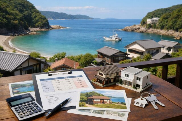 太地不動産の選び方｜太地町の物件4タイプ比較の内容を表す写真風アイキャッチ画像
