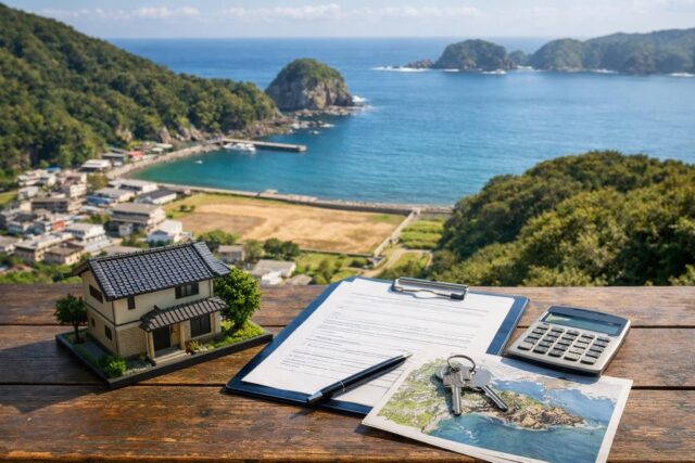 太地町の土地を相続｜遠方在住Sさんの売却事例の内容を表す写真風アイキャッチ画像