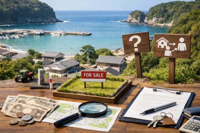 太地町の土地売却・購入Q&A｜太地 土地の疑問解消の内容を表す写真風アイキャッチ画像