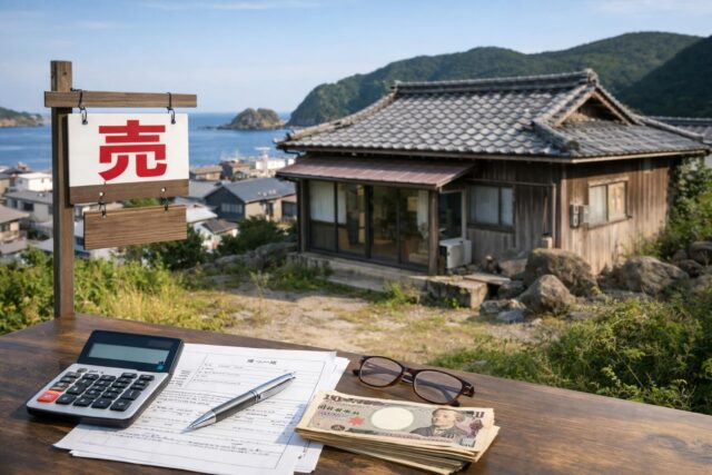 太地町の相続した家の売却｜税金の計算方法をやさしく解説の内容を表す写真風アイキャッチ画像
