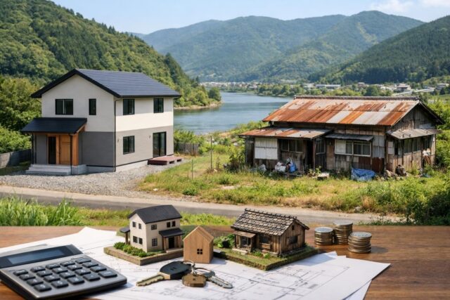 紀宝町の戸建て購入ガイド｜新築・中古を徹底比較の内容を表す写真風アイキャッチ画像