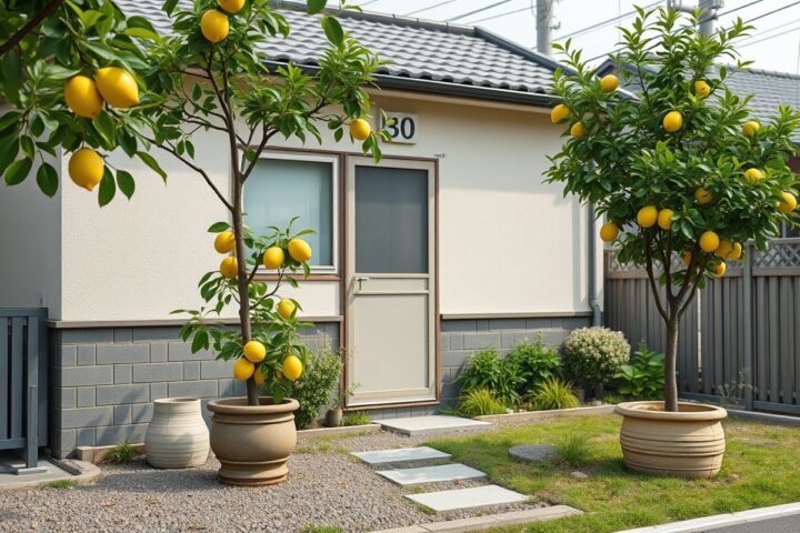 紀宝町 暮らしを描く、レモンと庭のある家